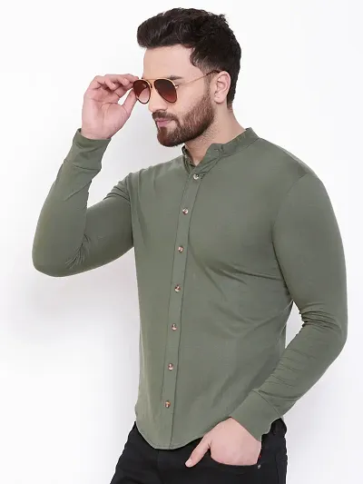 Men's Regular Fit Cotton Solid Casual Shirts