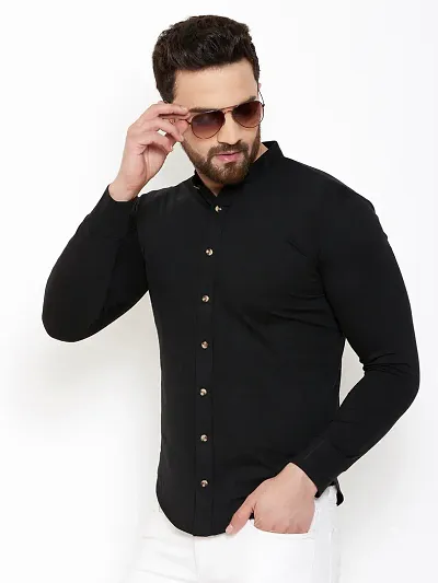 Men's Regular Fit Cotton Solid Casual Shirts