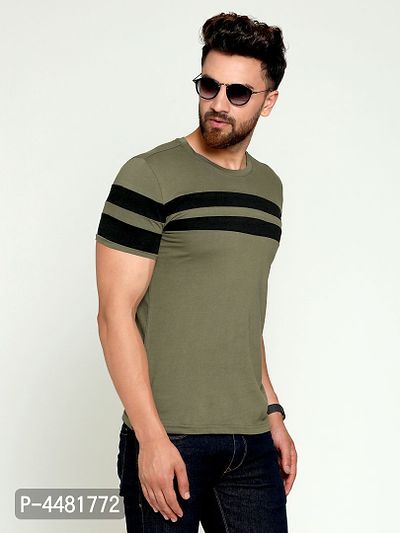 Green Cotton Tshirt For Men-thumb2