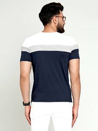 Navy Blue Cotton Tshirt For Men-thumb3