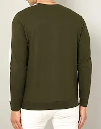 AUSK Men's T-Shirts Full Sleeves Round Neck Regular Fit (Olive-X-Large)-thumb1