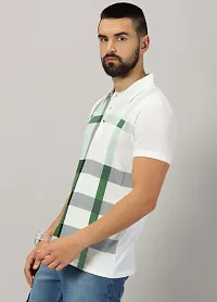 Stylish Green Cotton Blend Printed Polos For Men-thumb3