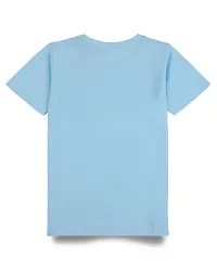 Stylish Blue Cotton Blend Tees For Boys-thumb1