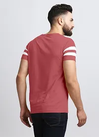 Stylish Cotton Blend Multicoloured Colourblocked Round Neck Tees Short Sleeves For Men Pack Of 2-thumb4