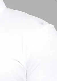 AUSK Men's Cotton Henley Neck Half Sleeve Solid Regular Fit T-Shirt (Large; White)-thumb2