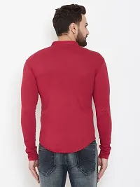 GESPO Men's Cotton Shirts(Red-Large)-thumb1