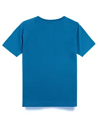 Stylish Blue Cotton Blend Tees For Boys-thumb1