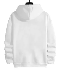 Trendy White Cotton Blend Printed Hooded Tees For Men-thumb1