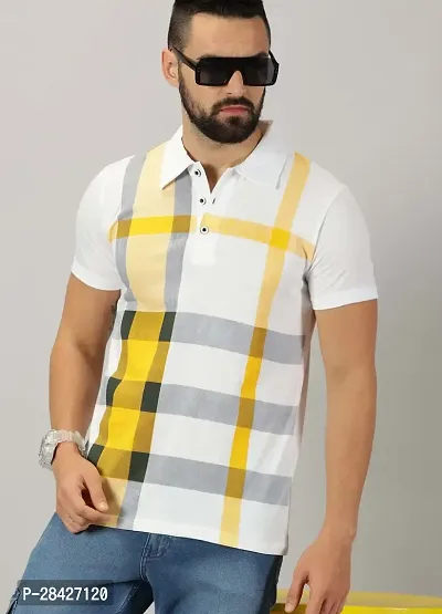 Stylish Multicoloured Cotton Blend T-Shirts For Men-thumb0