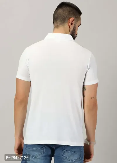 Stylish Multicoloured Cotton Blend T-Shirts For Men-thumb2