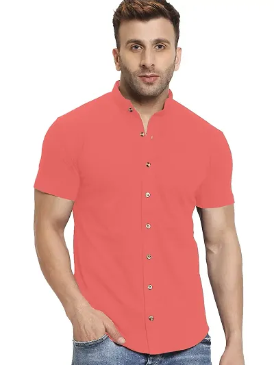 GESPO Men's Shirts Casual Fit Half Sleeves(-P)