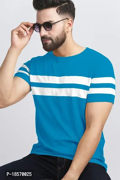 Elegant Cotton Blend Colourblocked Round Neck Tees For Men- Pack Of 2-thumb2