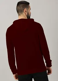 Stylish Maroon Cotton Blend T-Shirts For Men-thumb1