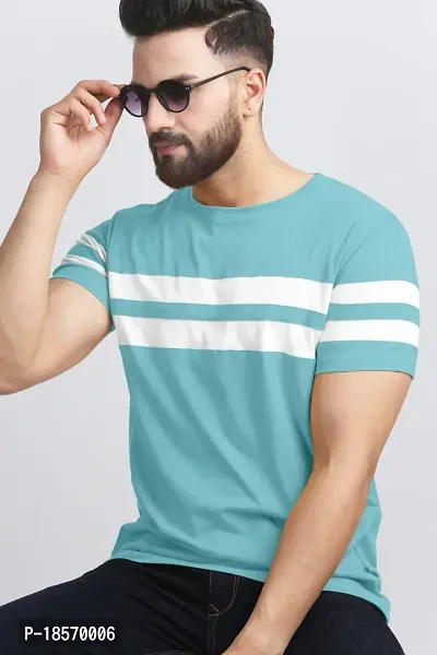 Elegant Cotton Blend Colourblocked Round Neck Tees For Men- Pack Of 2-thumb4