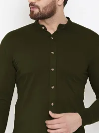 GESPO Men's Full Sleeves Shirts(Olive-X-Large)-thumb2