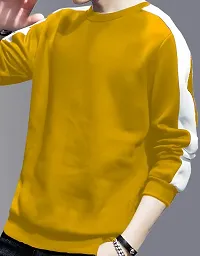 AUSK Men's T-Shirts Full Sleeves Round Neck Regular Fit (Yellow-X-Large)-thumb3