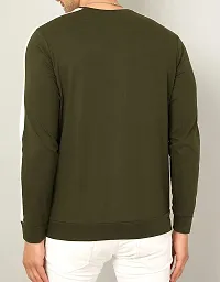 AUSK Men's T-Shirts Full Sleeves Round Neck- Large Olive-thumb1