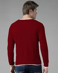 Reliable Red Cotton Blend Solid Oversized Tshirt For Men-thumb2