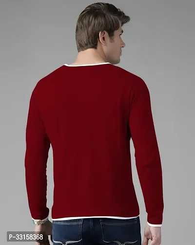 Reliable Red Cotton Blend Solid Oversized Tshirt For Men-thumb3