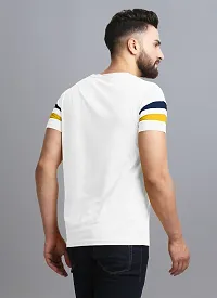 Stylish Cotton Blend Multicoloured Colourblocked Round Neck Tees Short Sleeves For Men Pack Of 2-thumb4