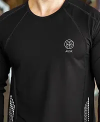 Stylish Black Polyester Full Sleeve T-Shirt For Men-thumb2