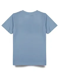 Stylish Grey Cotton Blend Tees For Boys-thumb1