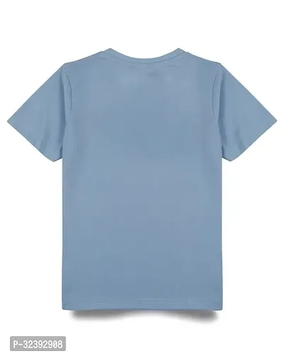 Stylish Grey Cotton Blend Tees For Boys-thumb2