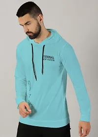 Stylish Turquoise Cotton Blend T-Shirts For Men-thumb3