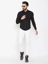 GESPO Men's Full Sleeves Shirts(Black-X-Large)-thumb3