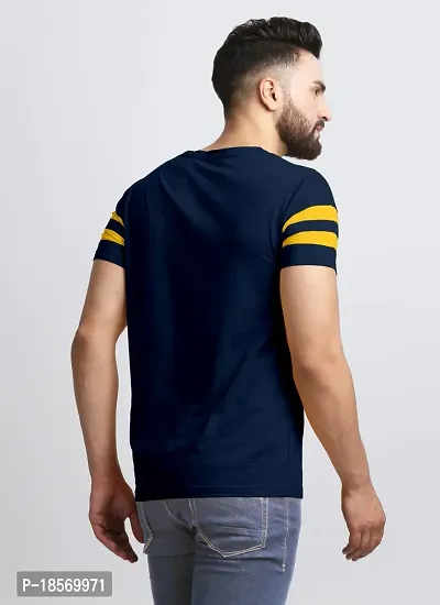 Elegant Cotton Blend Colourblocked Round Neck Tees For Men- Pack Of 2-thumb3