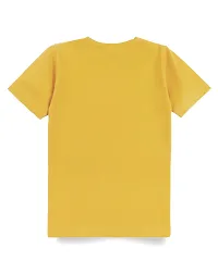 Stylish Yellow Cotton Blend Tees For Boys-thumb1