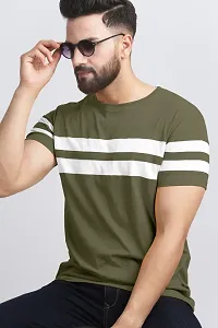 Elegant Cotton Blend Colourblocked Round Neck Tees For Men- Pack Of 2-thumb1