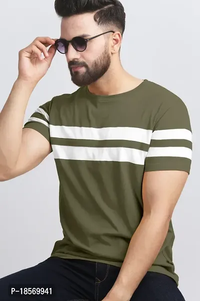 Elegant Cotton Blend Colourblocked Round Neck Tees For Men- Pack Of 2-thumb2