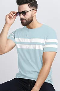 Elegant Cotton Blend Colourblocked Round Neck Tees For Men- Pack Of 2-thumb1