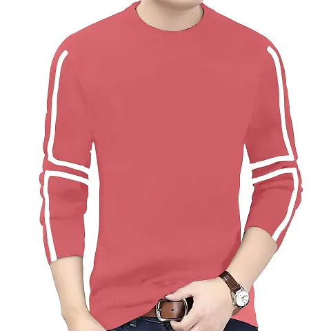 AUSK Men's Full Sleeves Regular Fit T-Shirt (Color-Red_ Size-XL)