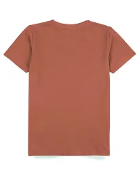 Stylish Maroon Cotton Blend Tees For Boys-thumb1