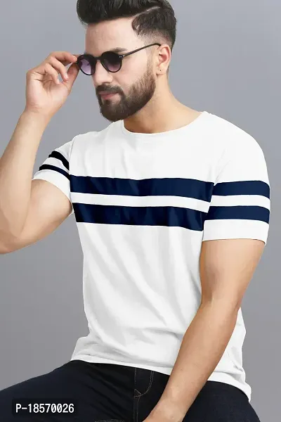 Elegant Cotton Blend Colourblocked Round Neck Tees For Men- Pack Of 2-thumb4