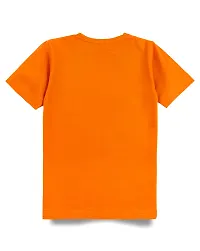 Stylish Orange Cotton Blend Tees For Boys-thumb1