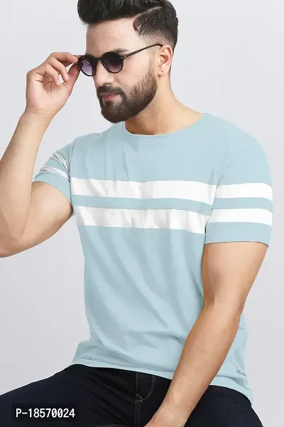 Elegant Cotton Blend Colourblocked Round Neck Tees For Men- Pack Of 2-thumb2