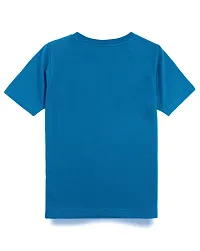 Stylish Blue Cotton Blend Tees For Boys-thumb1