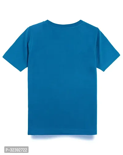 Stylish Blue Cotton Blend Tees For Boys-thumb2