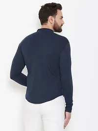GESPO Men's Full Sleeves Shirts(Navy Blue-Large)-thumb1