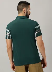 Stylish Cotton Blend Green Printed Polos Short Sleeves For Men-thumb1