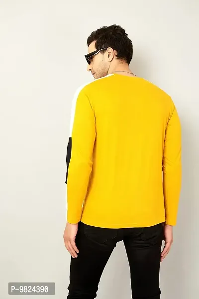 GESPO Men's Full Sleeves T-Shirts(Yellow-Medium)-thumb3