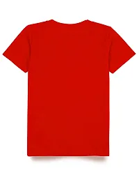 Stylish Red Cotton Blend Tees For Boys-thumb1