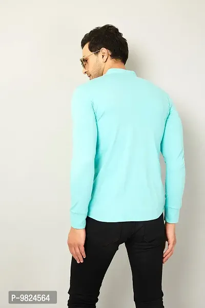 GESPO Men's Full Sleeves Shirts(Sky Blue-X-Large)-thumb3