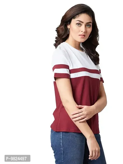 AUSK Casual T-Shirt for Womens(Red-Medium)-thumb0