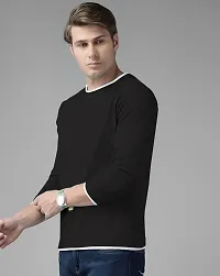 Reliable Black Cotton Blend Solid Oversized Tshirt For Men-thumb3