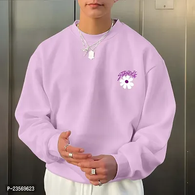 Comfortable Magenta Printed Pullover For Men-thumb3