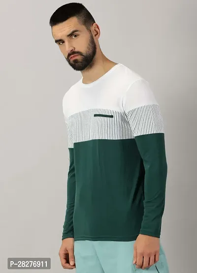 Stylish Green Cotton Blend Printed Tees For Men-thumb3